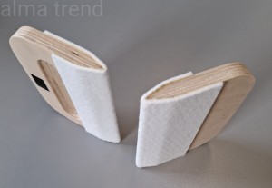 Rakla drewniana (gładzik) z filcem 13cm